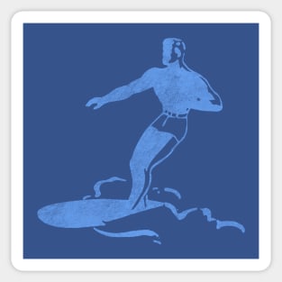 Retro Surfer Dude (Distressed Graphic Version) Sticker